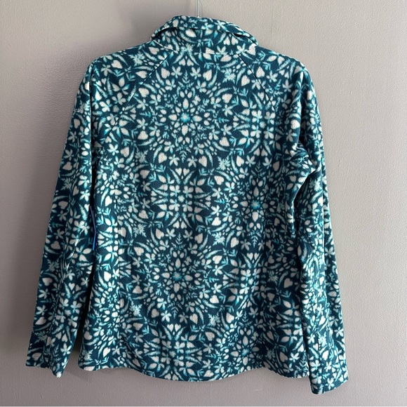 Columbia Teal Glacier IV Print 1/2 Zip-up Fleece Sweater Womens Medium NWT - Picture 2 of 10